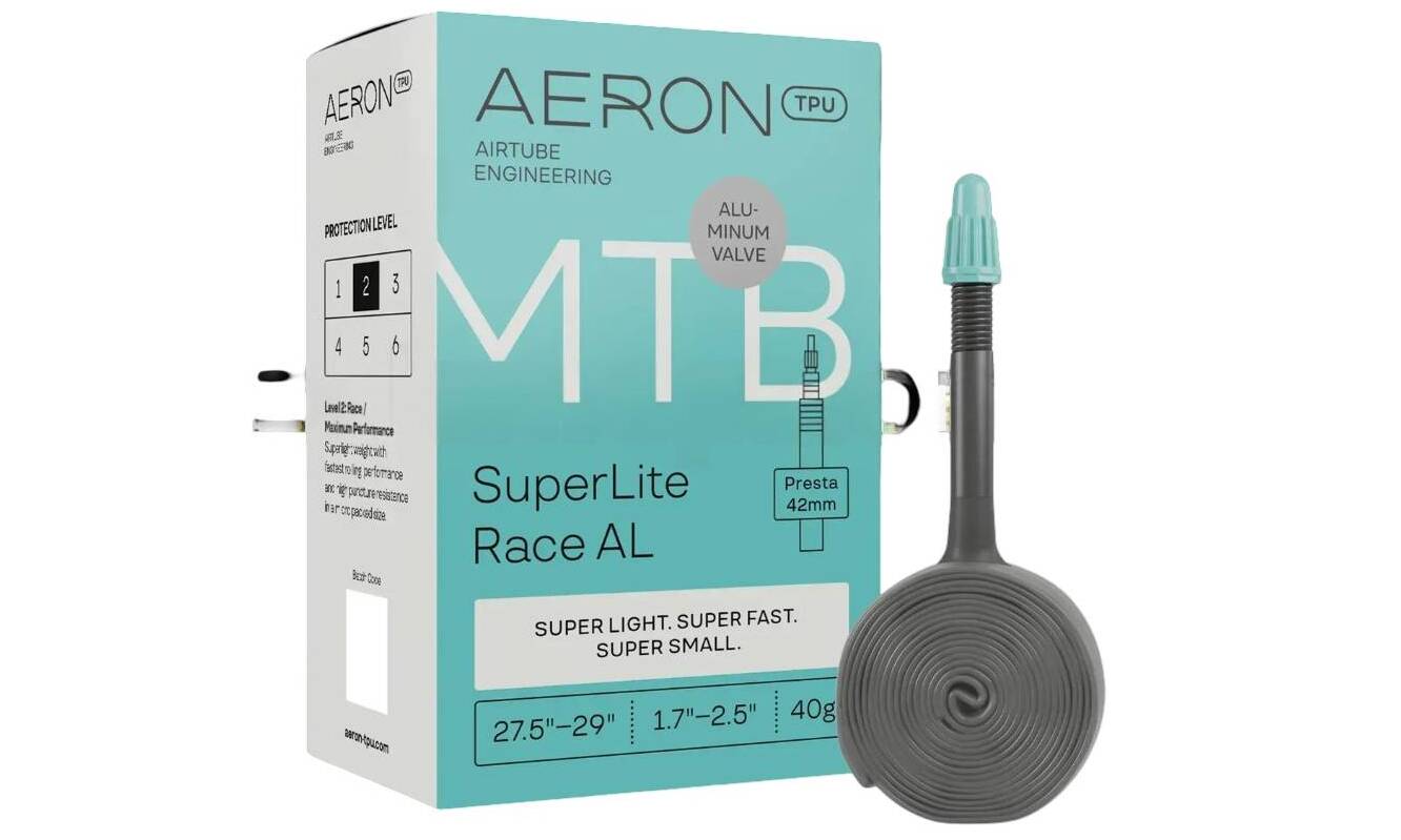 Камера AERON TPU MTB SuperLite Race AL 40г 1,7"-2,5" Presta 42 27,5" - 29" 