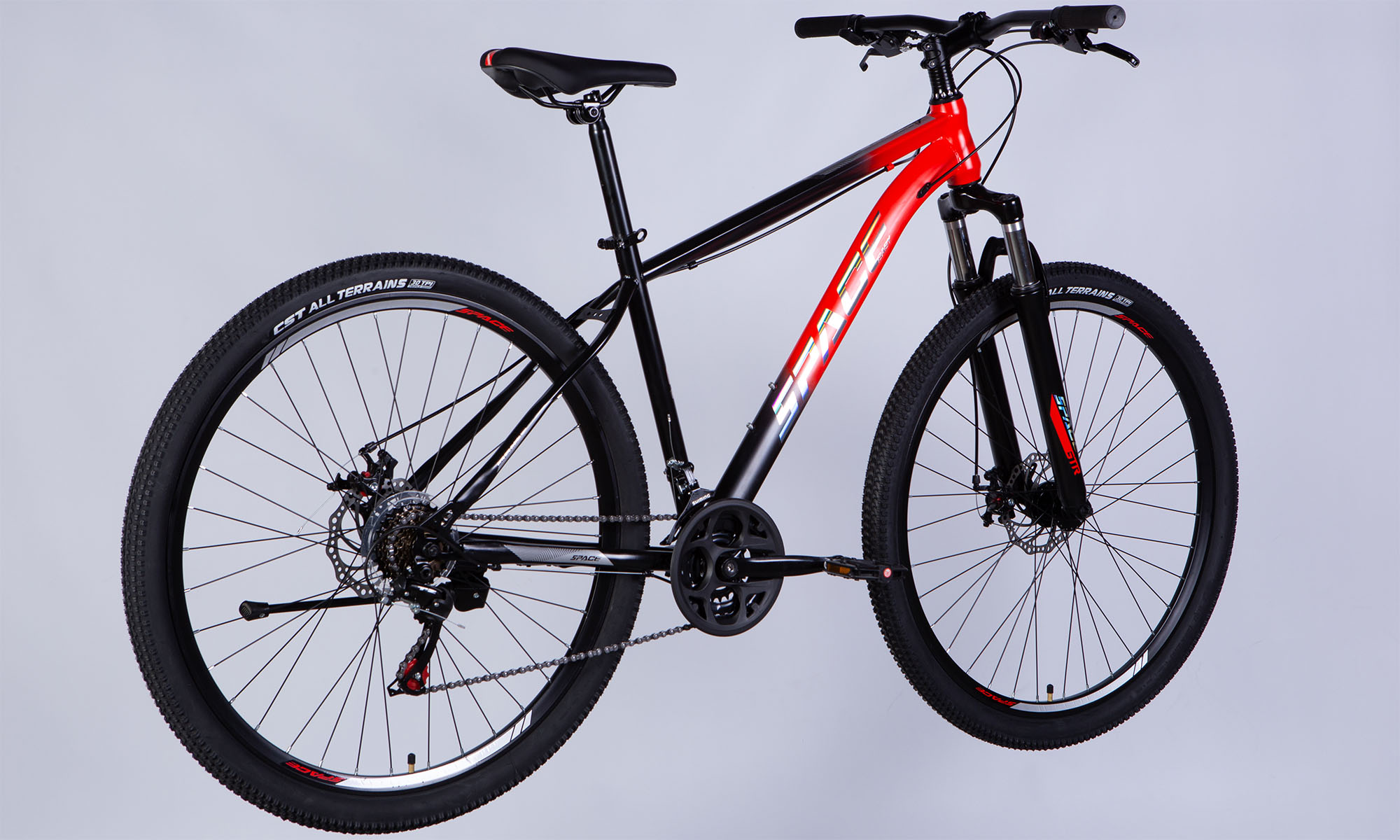 Велосипед SPACE MARS DD FR 29", размер S, рама-16", год 2026, красно-черный 2