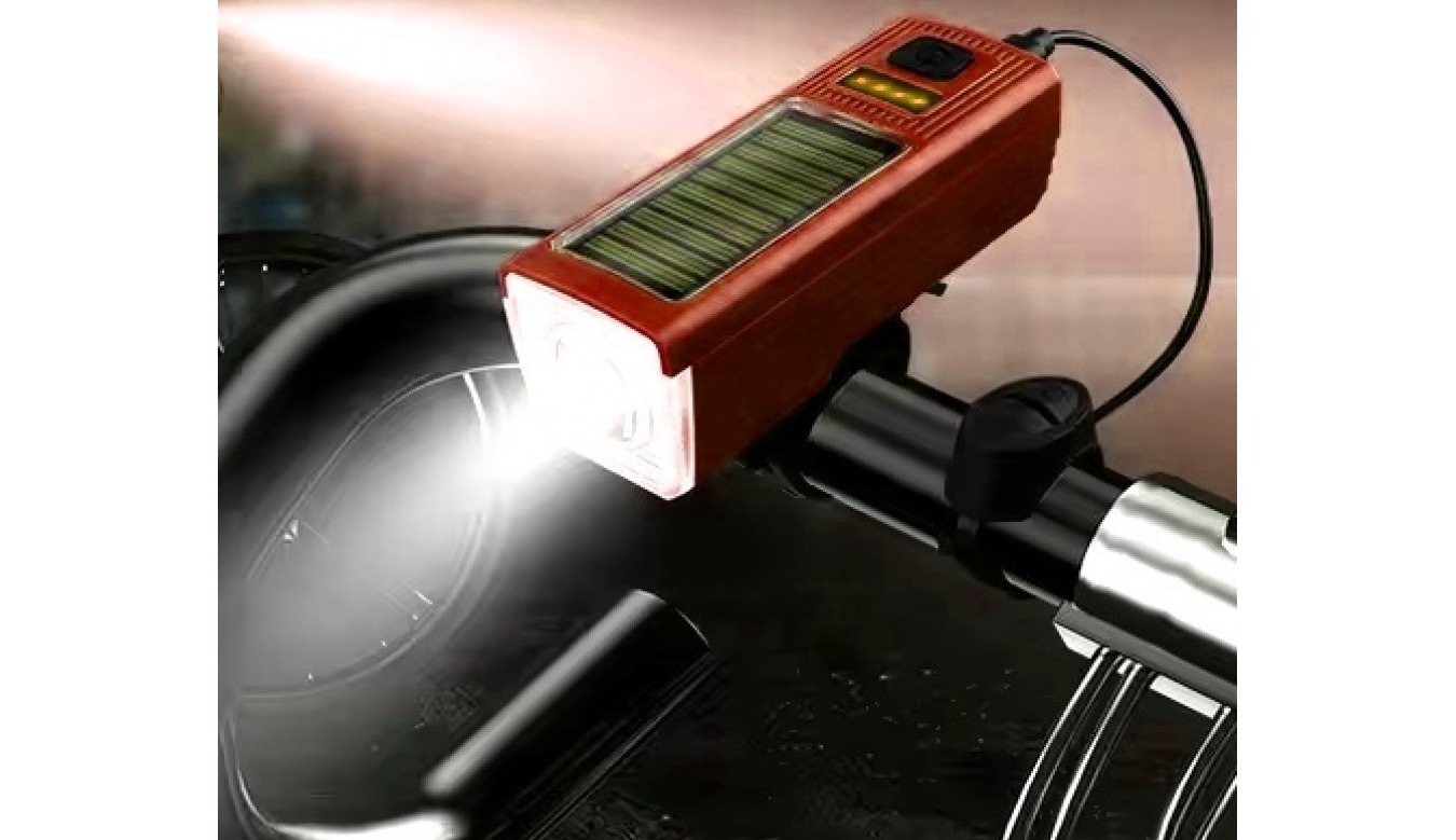 Фара передняя FY-335 на руль, красный 6 Фара передняя FY-335 на руль, красный 6