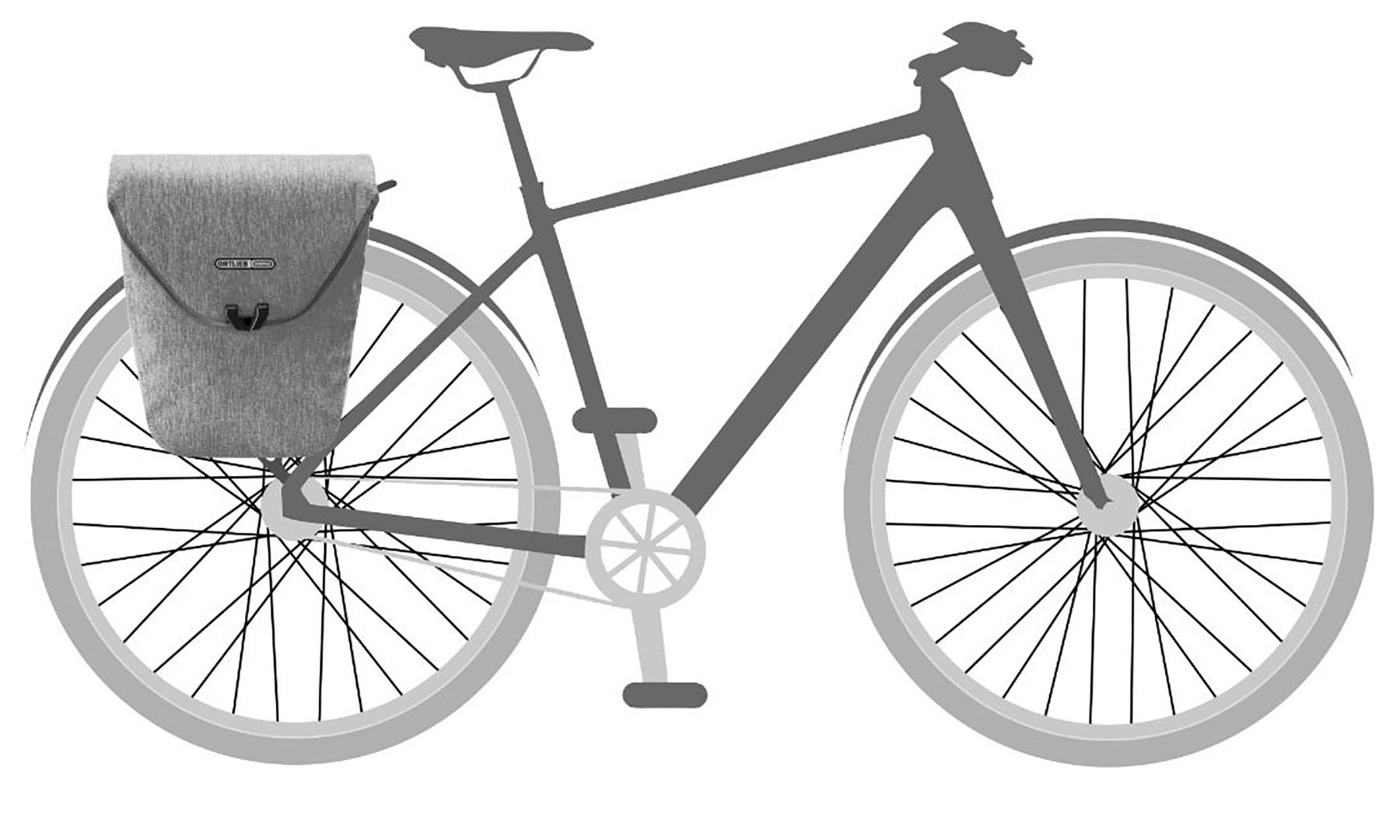 Гермосумка велосипедна Ortlieb Velo-Shopper QL2 сіра 18,5 л 2