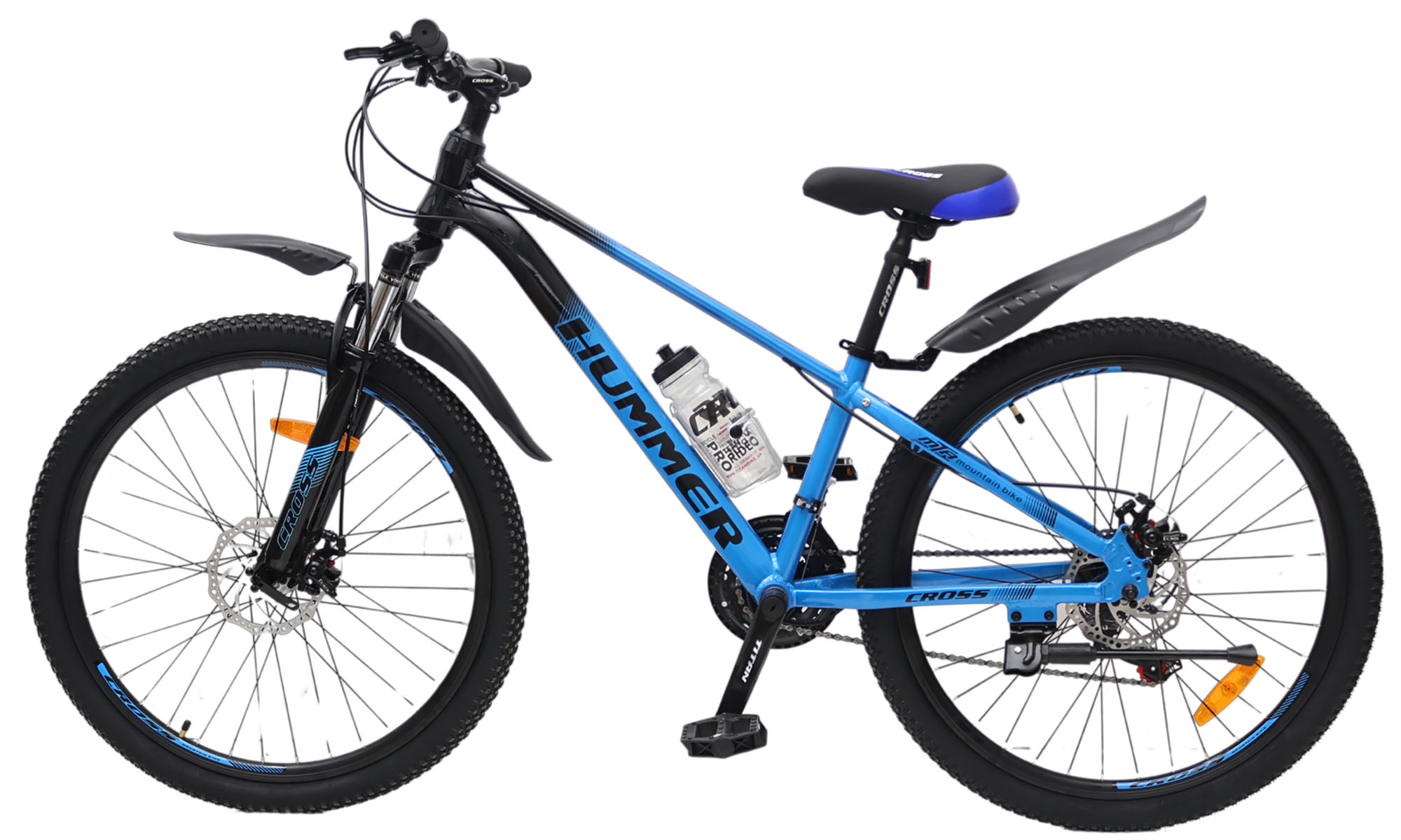 Велосипед CrossBike Hummer 26", размер XS, рама 13", 2024, Синий 2