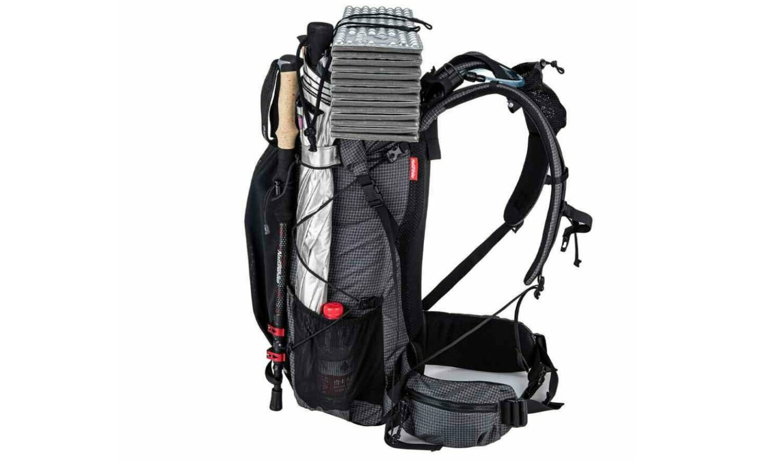 Рюкзак туристичний Naturehike Rock NH20BB113, 40+5 л, чорний 3