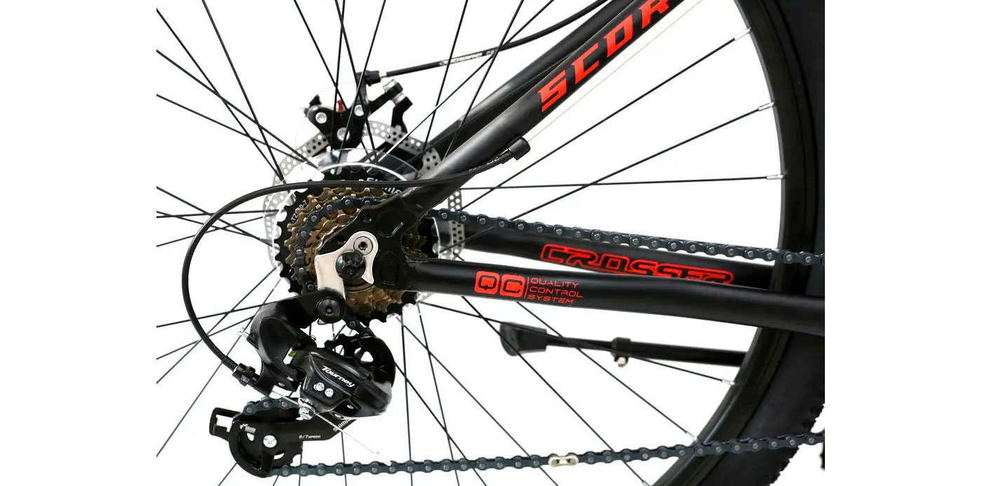 Велосипед Сrosser Scorpio 26" размер М 2021 Черно-красный 2