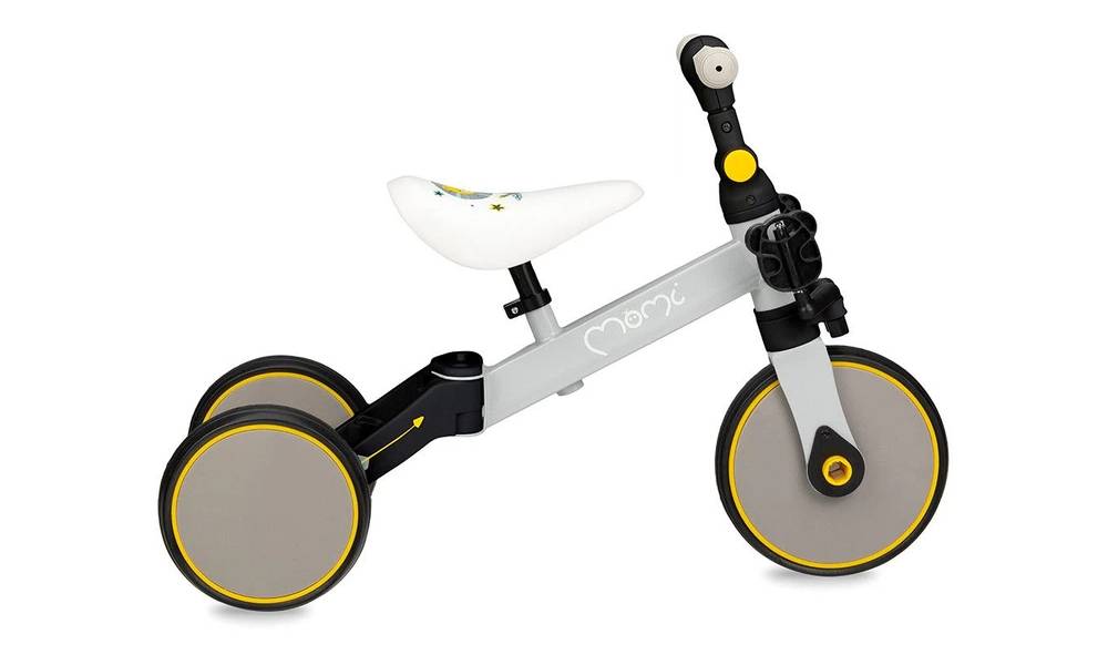 Беговел-велосипед MoMi LORIS 4 в 1 Grey-Yellow 6