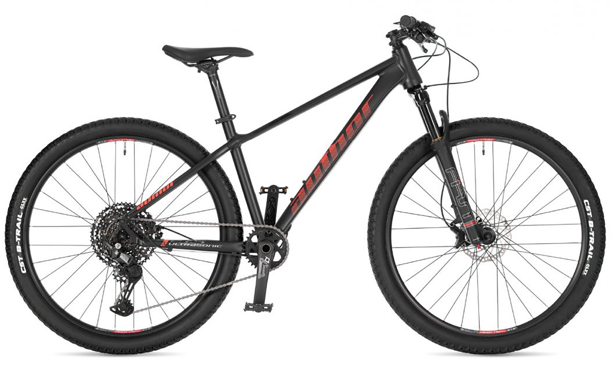 Велосипед AUTHOR ULTRASONIC 27.5", размер XS, рама 14", год 2026, титановый / красный 