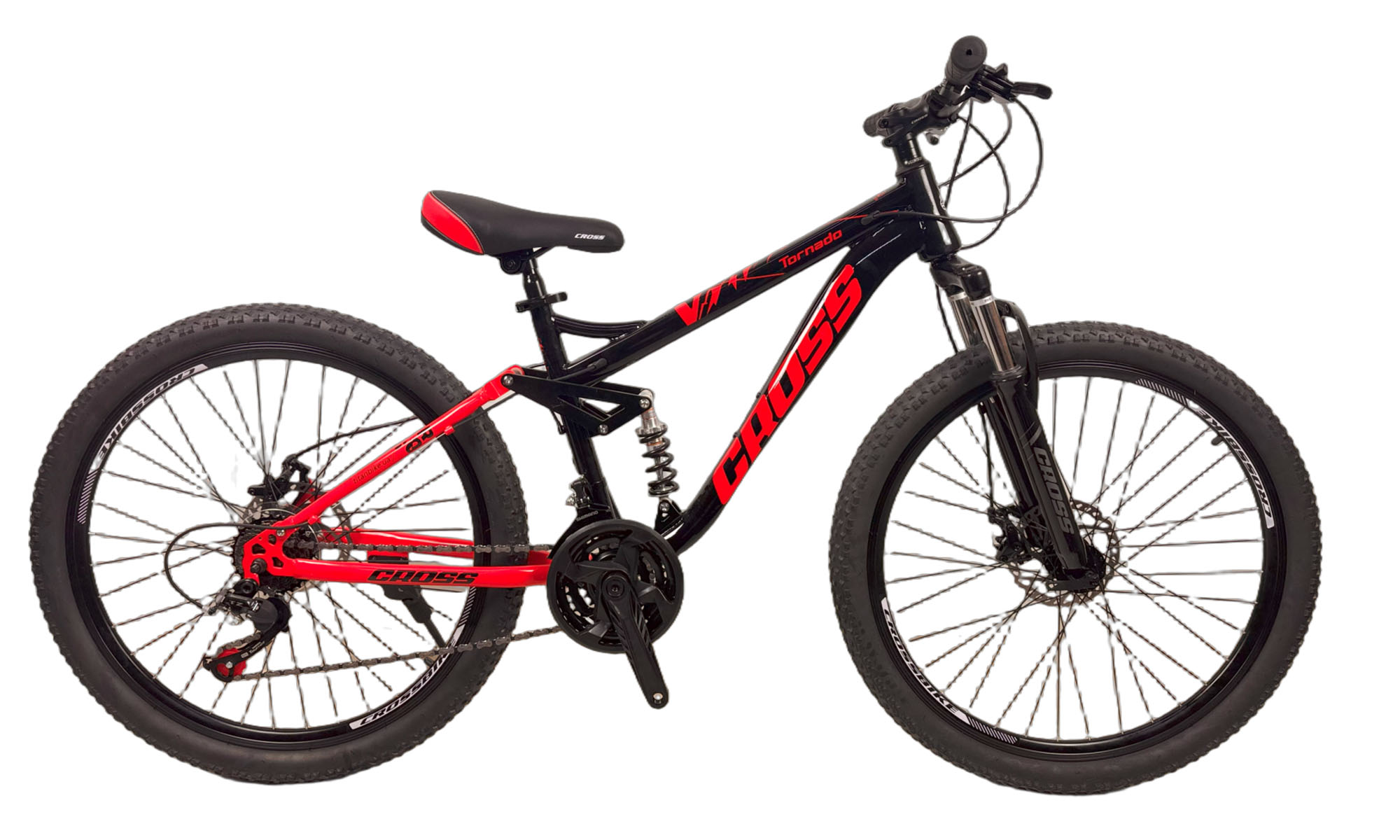 Велосипед Cross Tornado 26", розмір XS, рама 14", рік 2025, червоний Велосипед Cross Tornado 26", розмір XS, рама 14", рік 2025, червоний