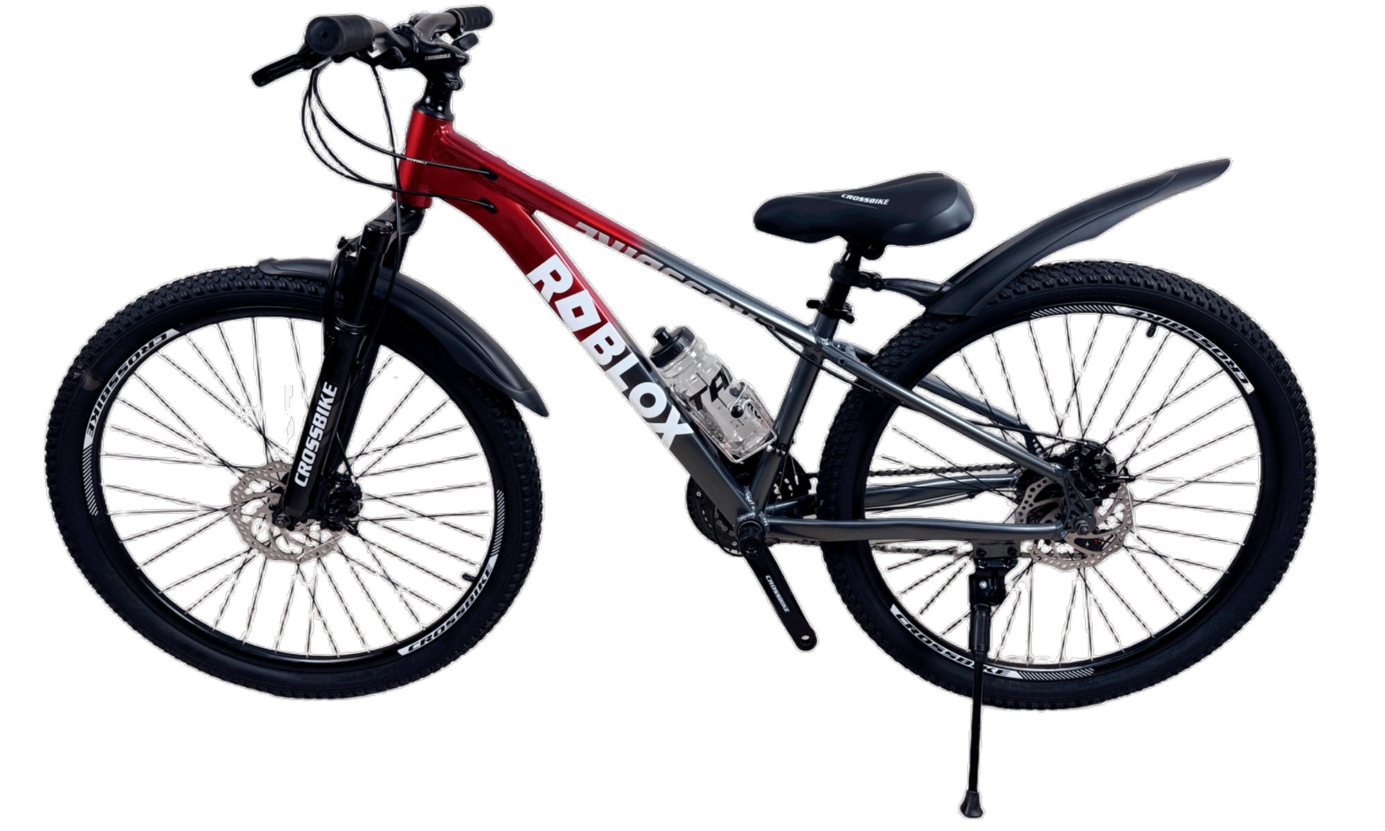 Велосипед CrossBike Roblox 24", размер XXS, рама 11", год 2026, Красный-Серый 5