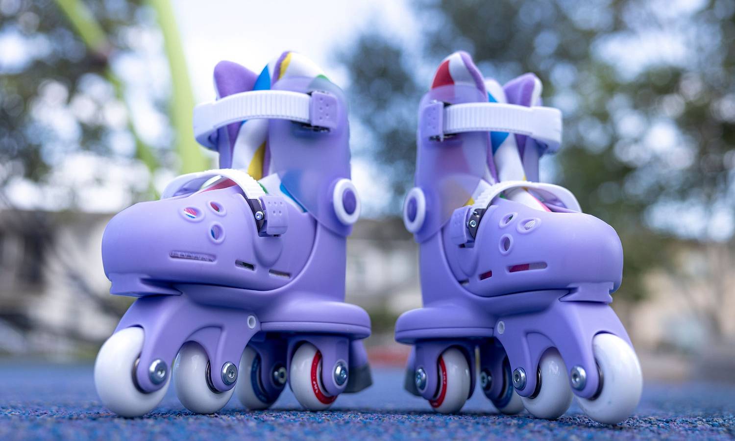 Роликовые коньки Yvolution Twista, размер 24-28, фиолетовый 2