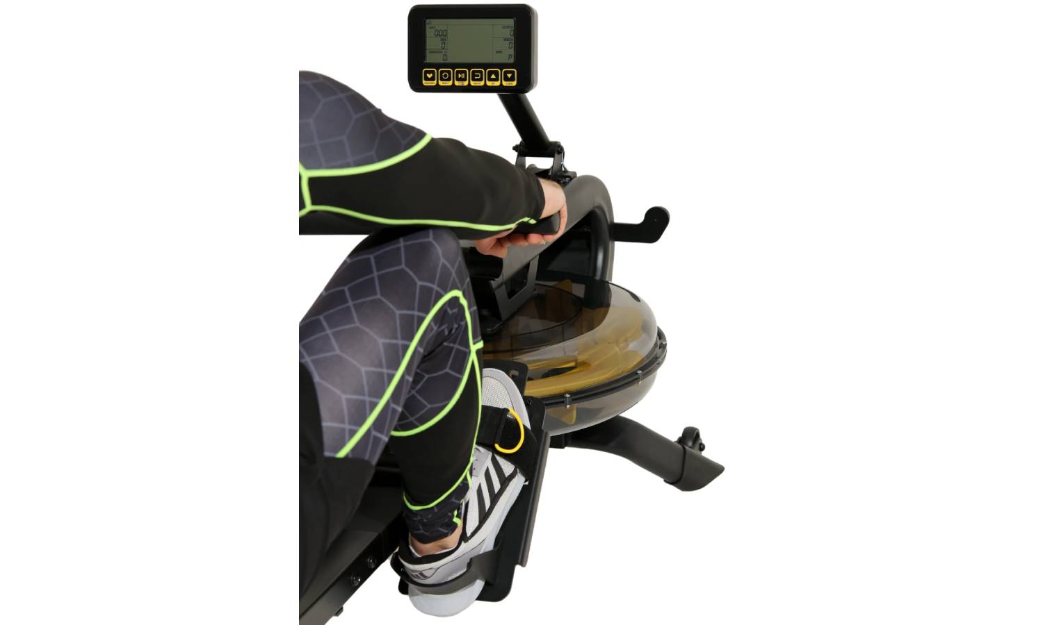 Гребный тренажер Besport ВS-6046 STRUMOK водный черно-желтый 6