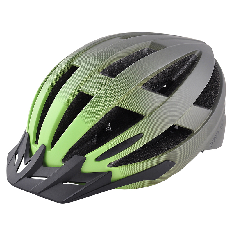 Фотографія Велосипедний шолом Grey's розмір M (54-58 см), Чорно-зелений
