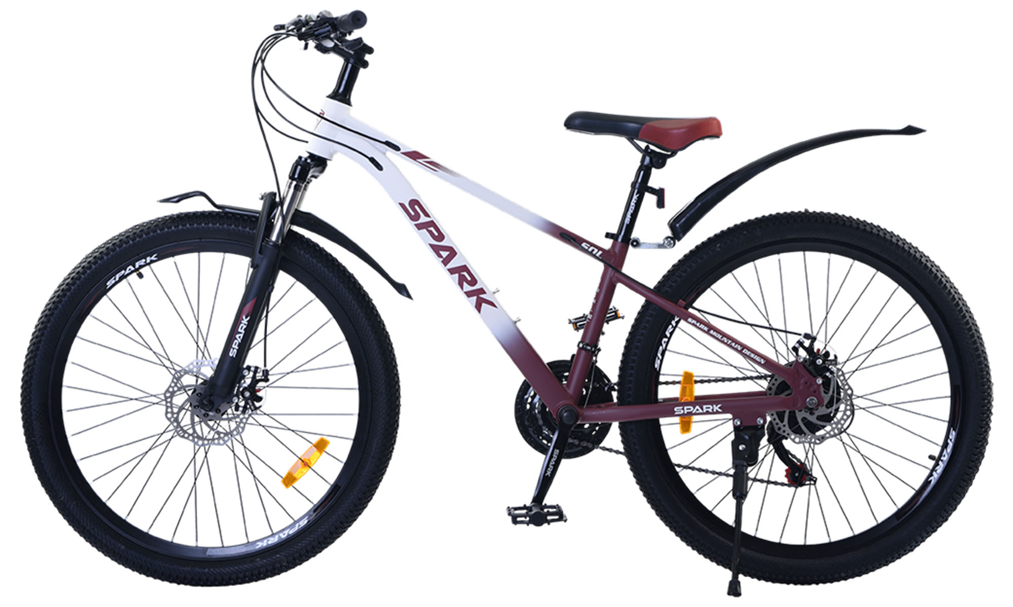 Велосипед SPARK SOL 26", размер XS, рама 13", год 2026, белый с бордовым 2 Велосипед SPARK SOL 26", размер XS, рама 13", год 2026, белый с бордовым 2