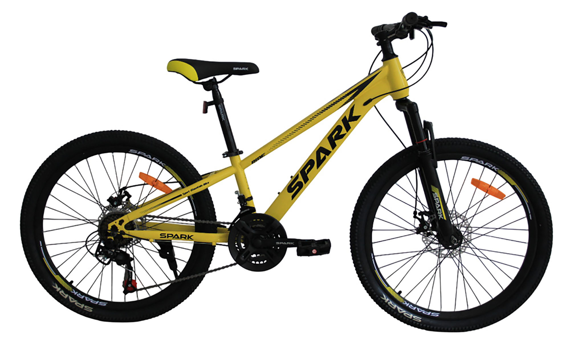 Велосипед SPARK RIDE 24", розмір XXS, рама 11", рік 2025, жовтий 