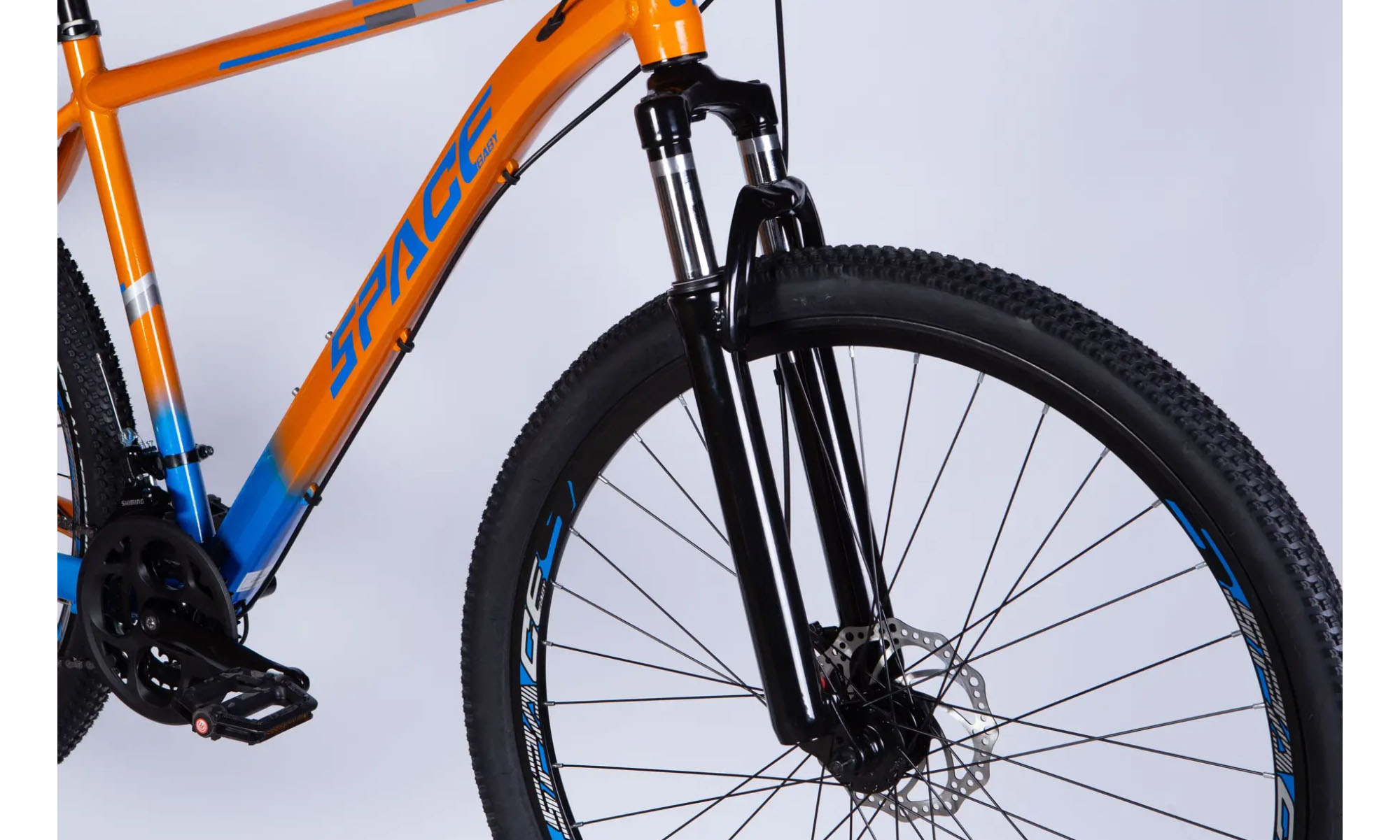 Велосипед SPACE MERCURY DD FR 29", розмір S, рама-16", 2025, помаранчево-синій 5