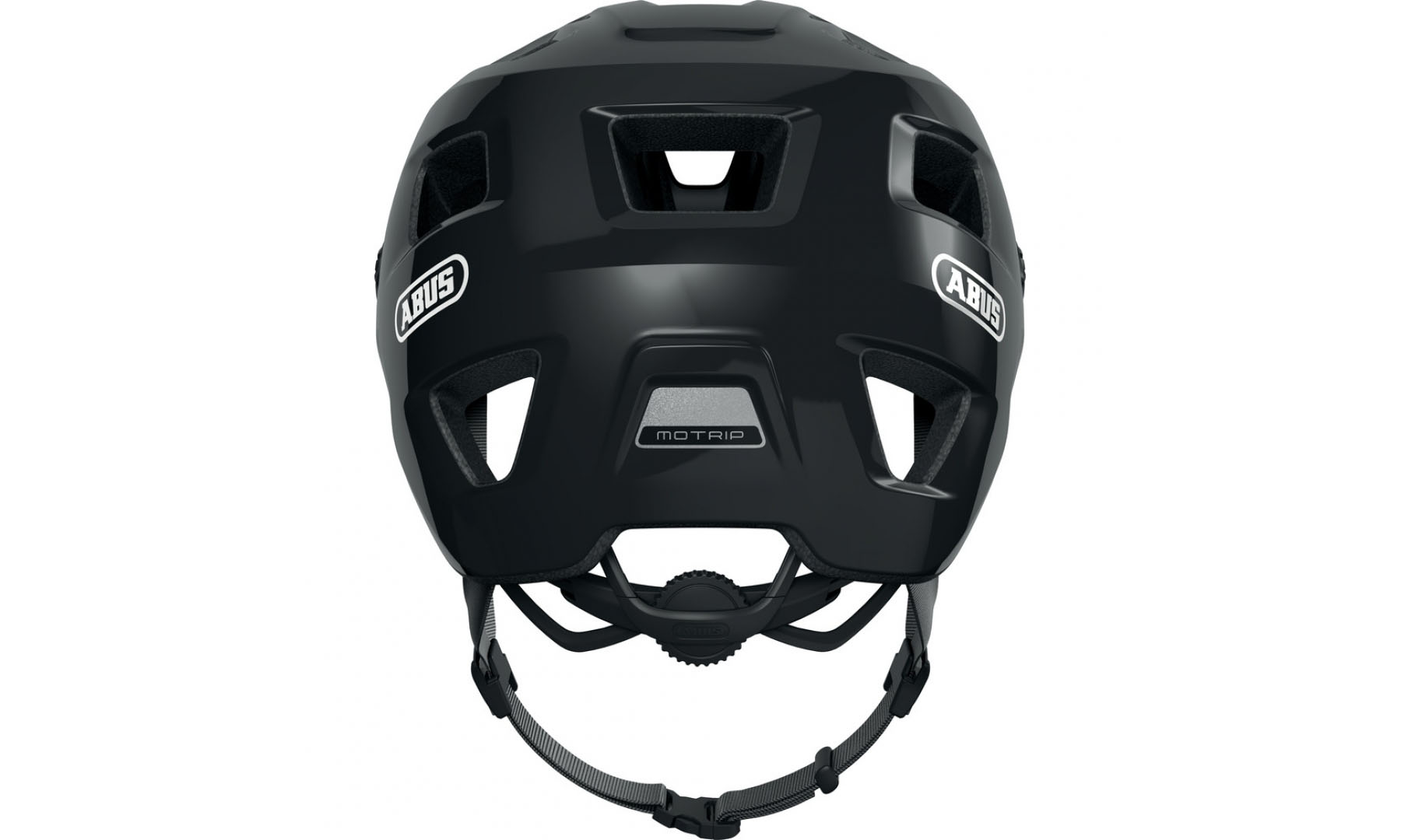 Велошлем спортивный ABUS MOTRIP Shiny Black, размер M (54-58 см), глянцевый черный 2