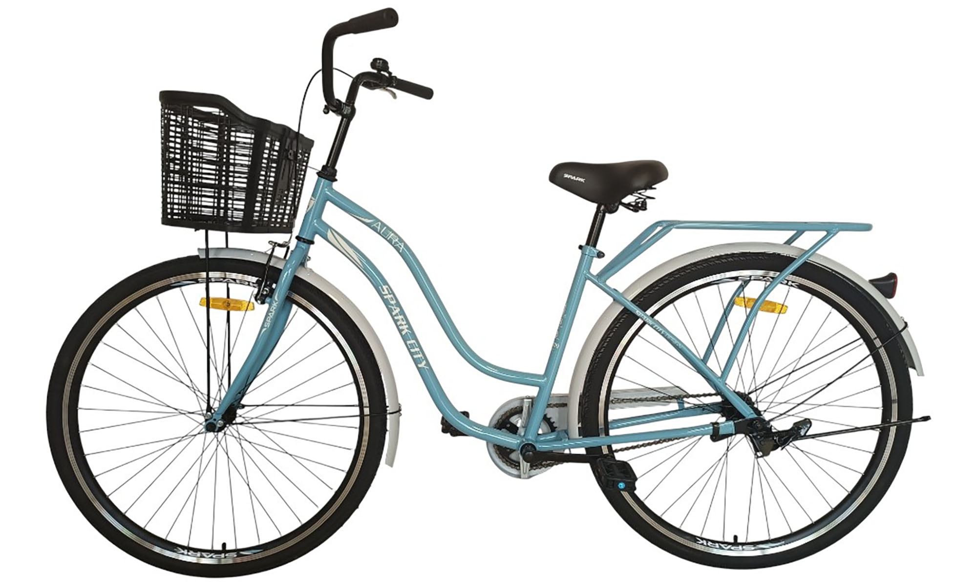 Велосипед SPARK CITY AURA 28", размер M, рама 18", год 2026, голубой 4 Велосипед SPARK CITY AURA 28", размер M, рама 18", год 2026, голубой 4