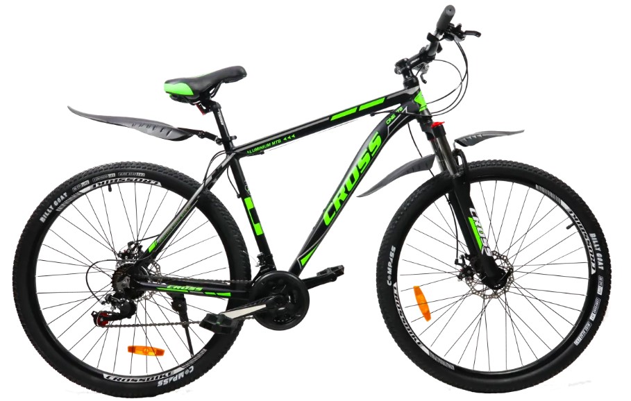 Фотографія Велосипед Cross Hunter 29" розмір L рама 20 2022 Чорний-Зелений