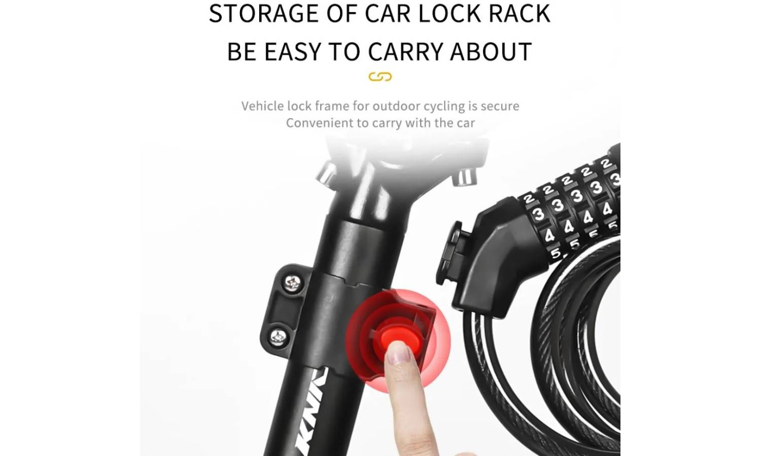 Фотография Замок кодовый EsLNF Anti-Theft 12х120 мм зеленый 4