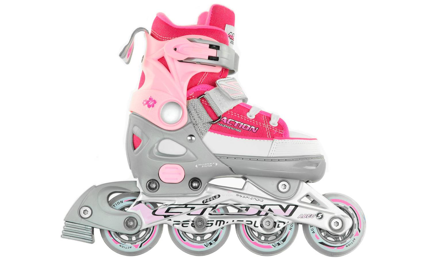 Роликовые коньки Action ANNY размер 37-40 Pink 5