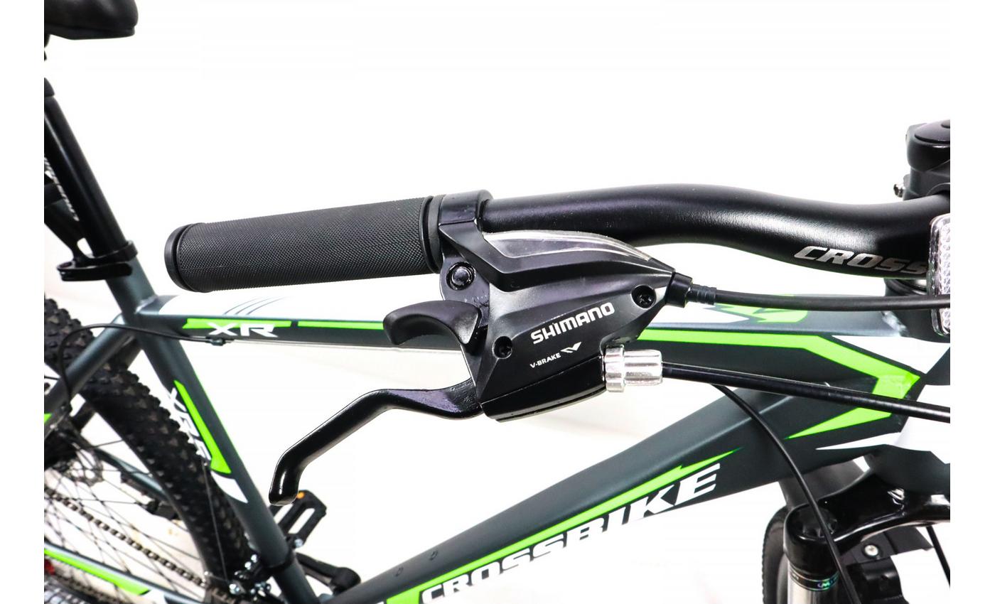 Велосипед CrossBike Racer 27.5" розмір L рама 19 2022 Сірий-Зелений 6 Велосипед CrossBike Racer 27.5" розмір L рама 19 2022 Сірий-Зелений 6
