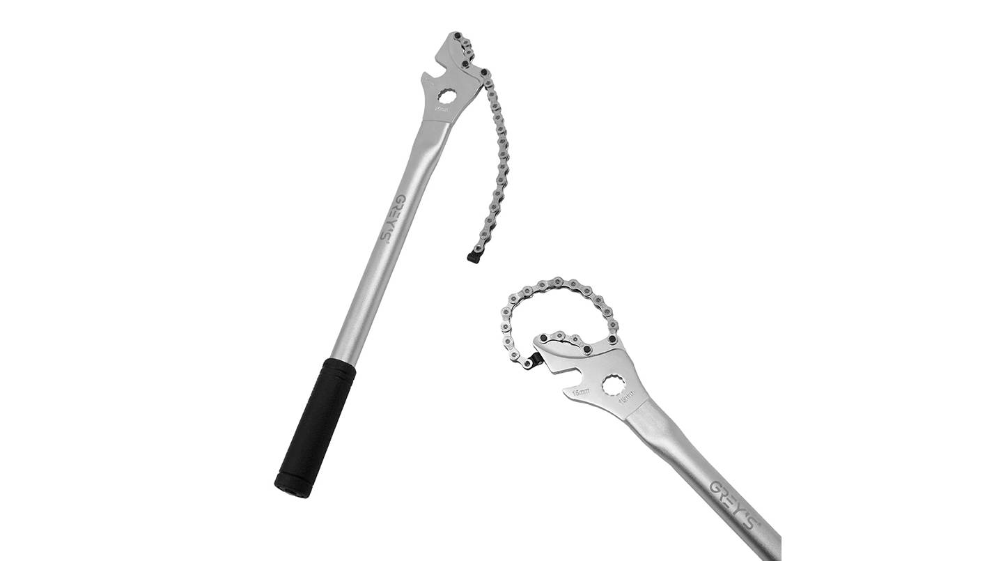 Ключ-хлыст Grey's для снятия кассеты и трещотки под 7-12 скоростей, с педальным ключом 15мм 2
