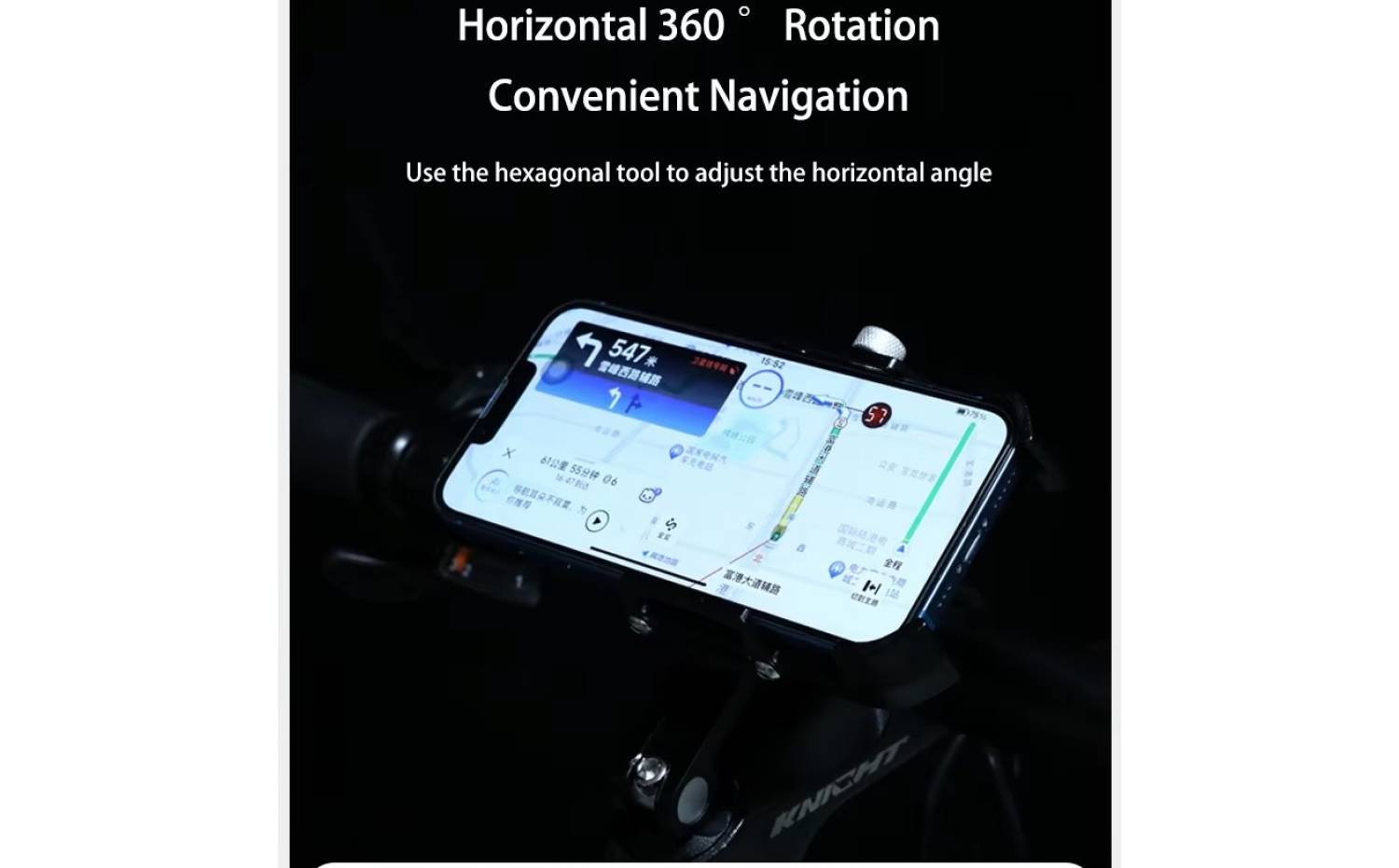 Велодержатель EsLNF для телефона 55-105мм, крепление на руль, ALU, черный 2 Велодержатель EsLNF для телефона 55-105мм, крепление на руль, ALU, черный 2
