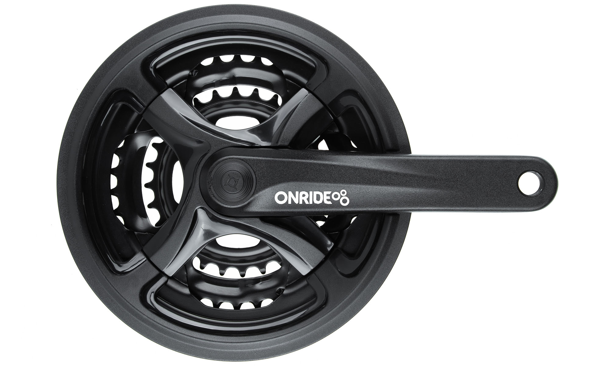 Шатуни ONRIDE Trio 840P, під квадрат, 170мм, 28-38-48T, на 8/7/6 швидкостей, чорні (конверт) 