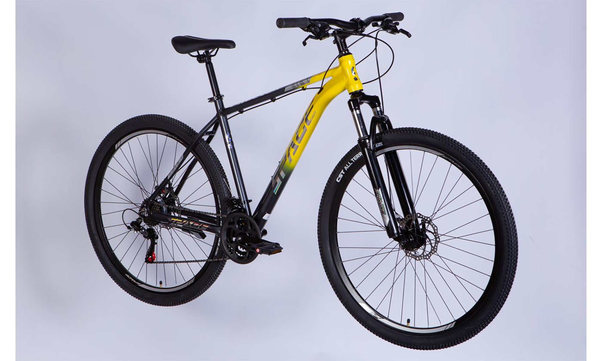 Велосипед SPACE PHAETON DD FR, 27.5", AL, розмір L, рама-19", 2025, сіро-жовтий 7