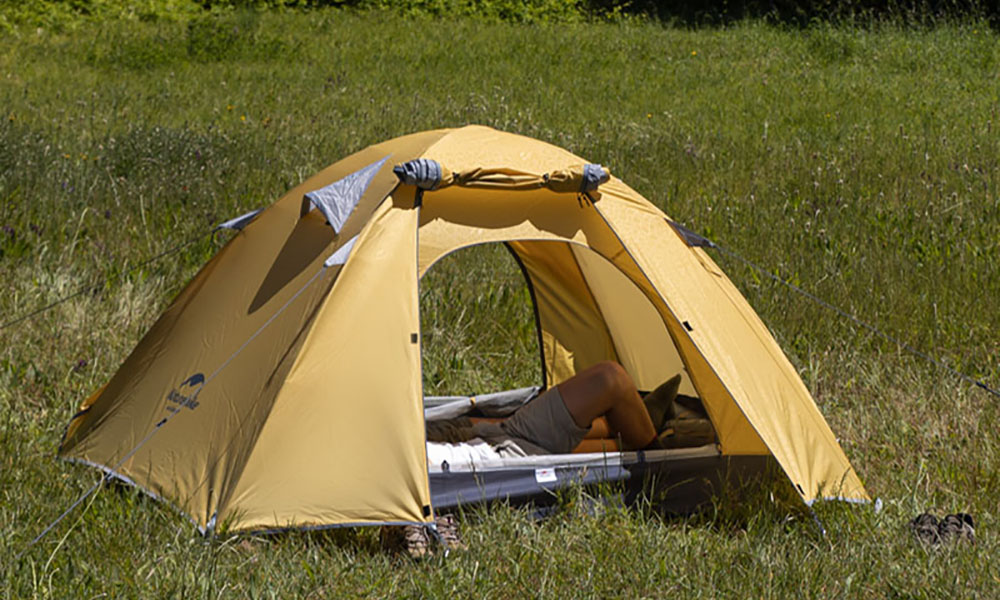 Палатка двухместная Naturehike P-Series II (NH18Z022-P) 210T/65D, желтая 5