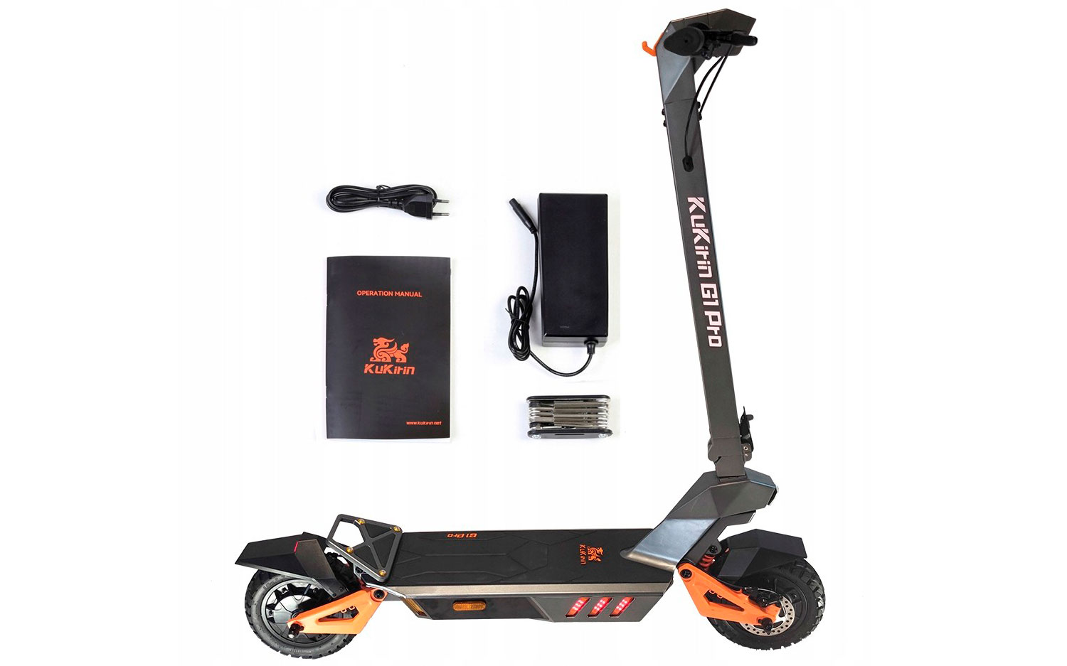 Электросамокат KUGOO KIRIN G1 PRO (800x2 Вт; 20 Ah; 48 В), черный 6