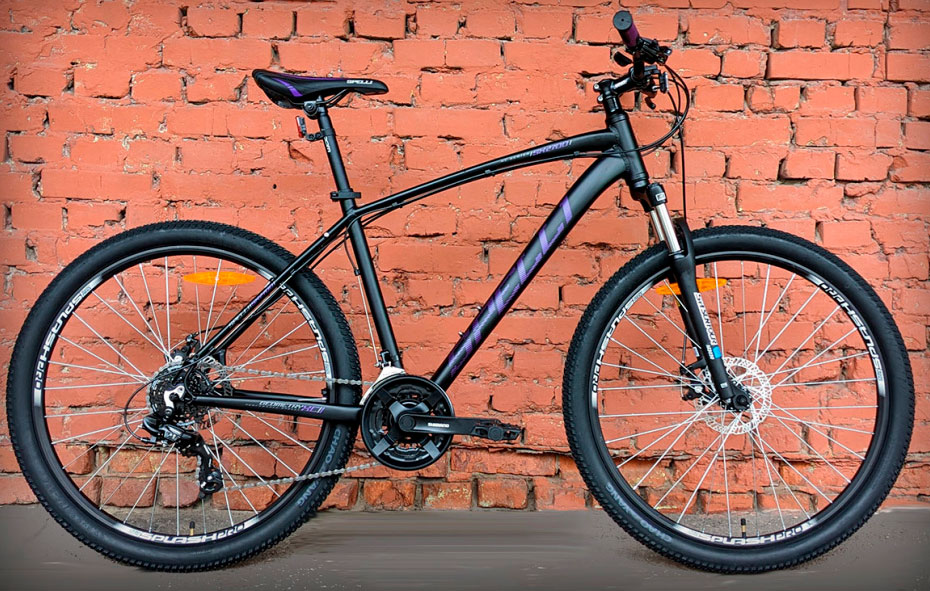 Фотография Велосипед Spelli SX-2700 29" размер XL рама 21" (2023), Фиолетово-серый 2
