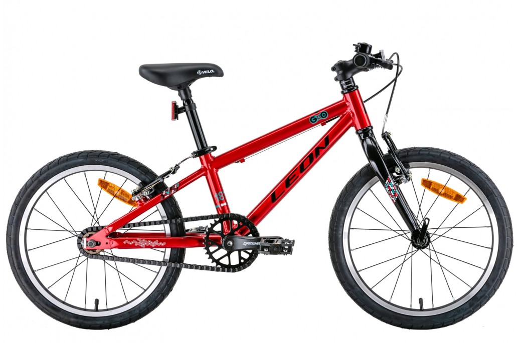 Велосипед Leon GO 18" рама 9" (2022) Черно-красный