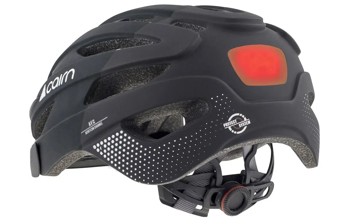 Велошлем Cairn Fusion LED USB full black размер L 59-62 см 4