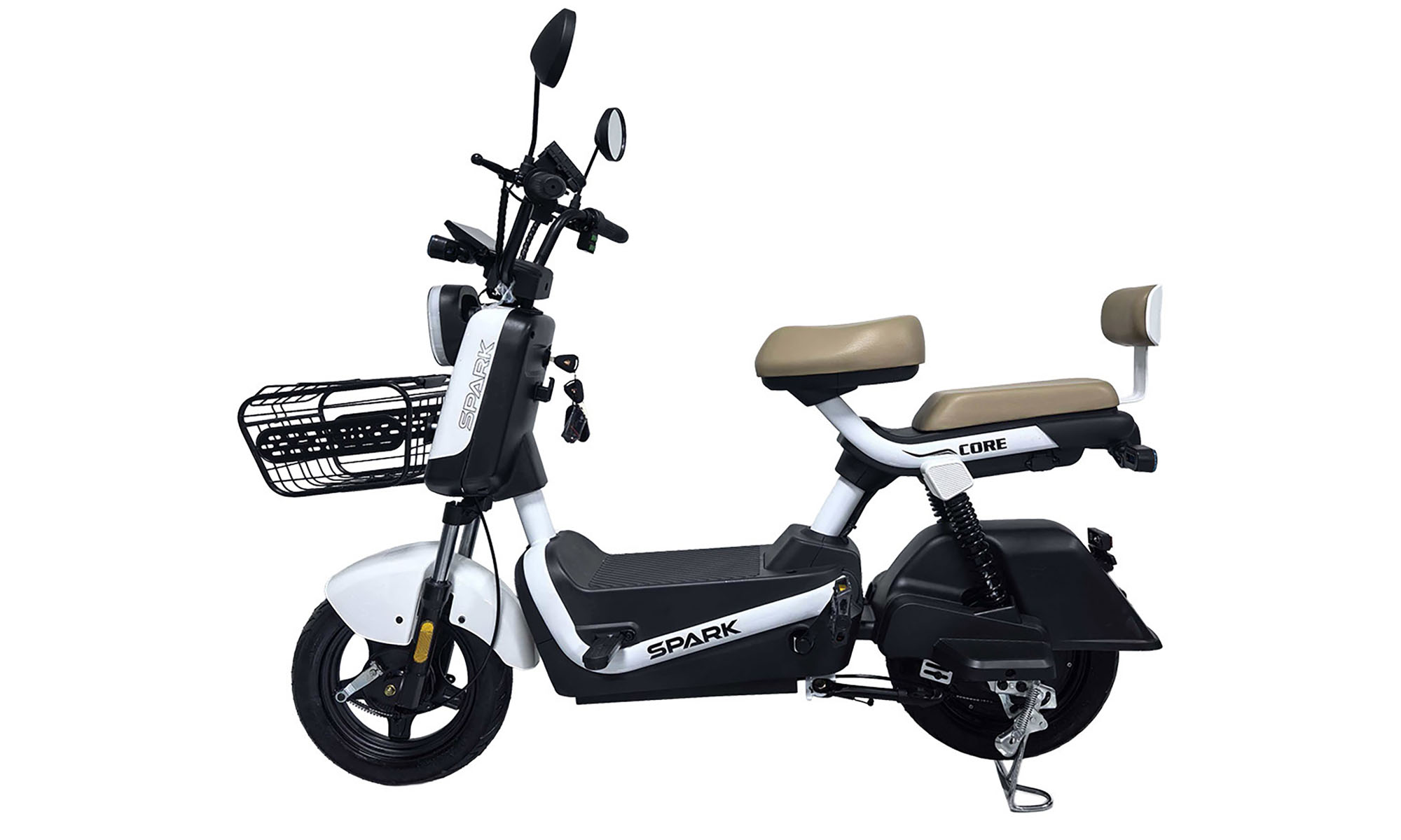 Велосипед с электромотором SPARK CORE 14", 60V/1000W/25Ah, год 2026, белый 