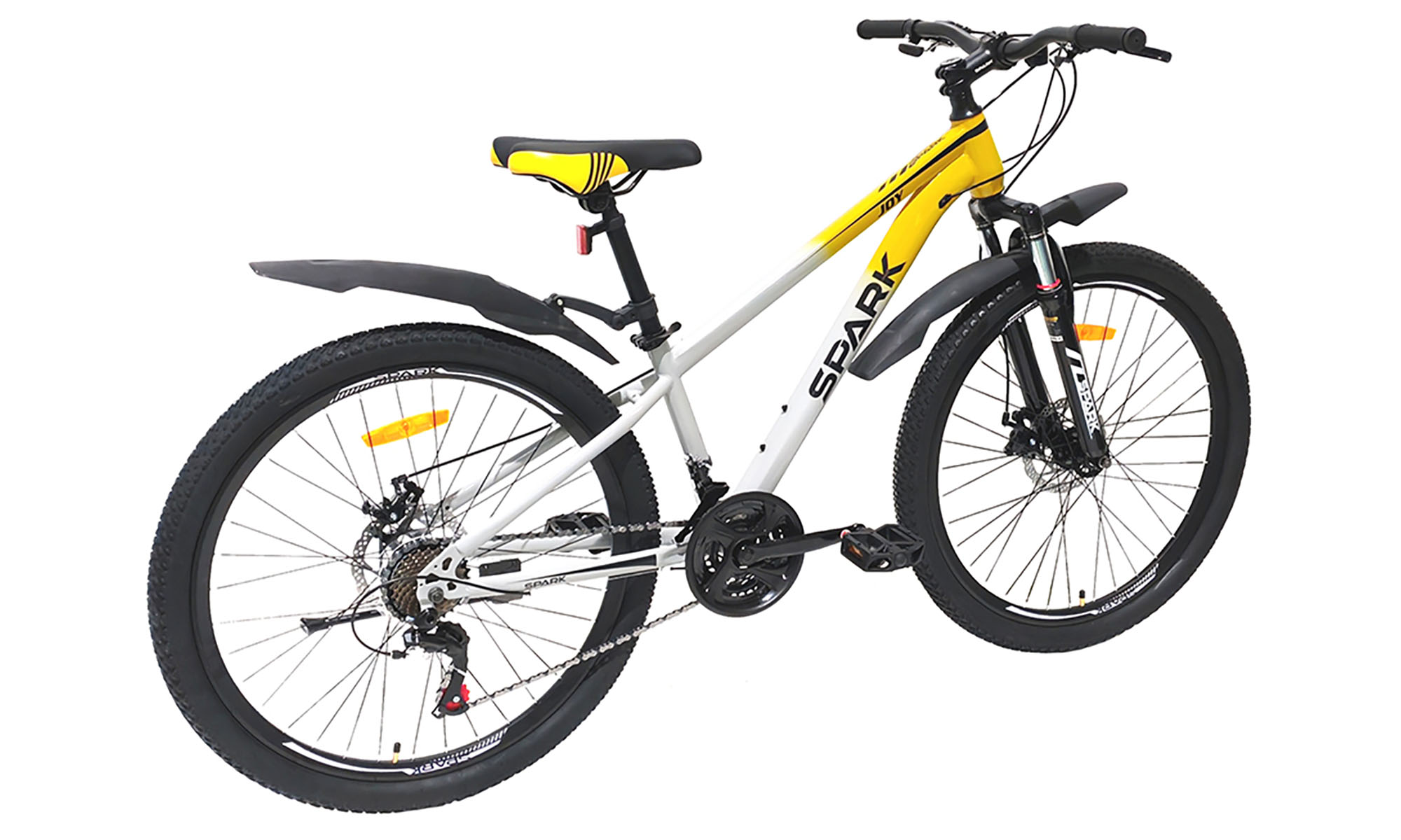 Велосипед SPARK JOY 26", розмір XS, рама 13", 2025, сірий з жовтим 2