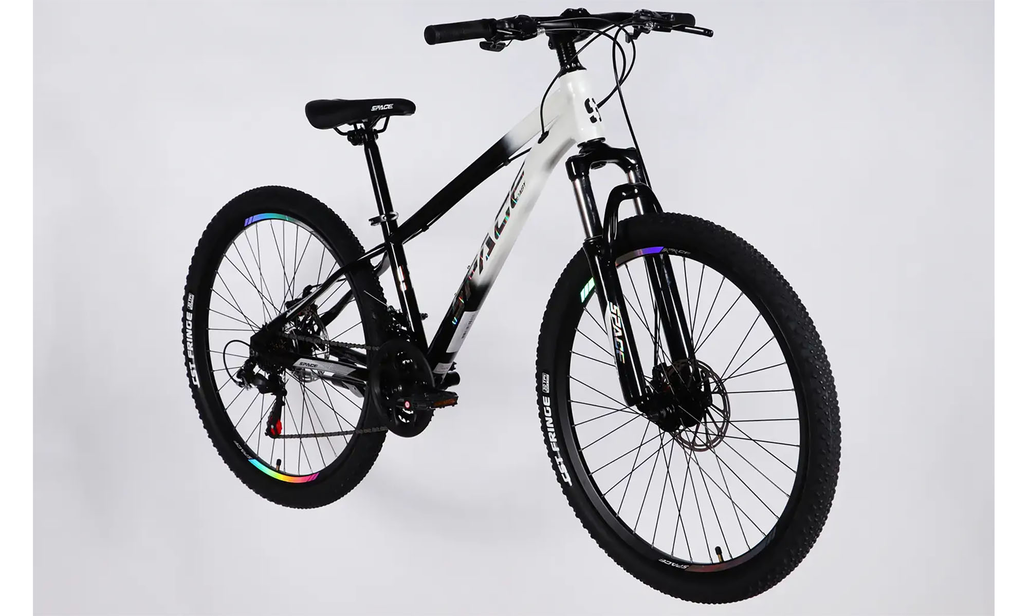 Велосипед SPACE MARS DD FR 26", размер XS, рама-13", год 2026, черный с белым 4 Велосипед SPACE MARS DD FR 26", размер XS, рама-13", год 2026, черный с белым 4