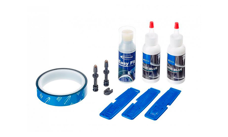 Фотография Набор Schwalbe TUBELESS EASY KIT 25, для установки бескамерных шин blue