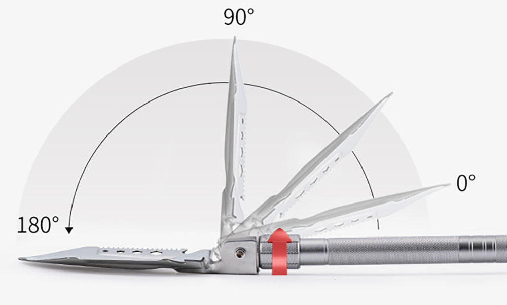 Лопата Naturehike Multifunctional outdoor shovel NH20GJ002, серебристая 3