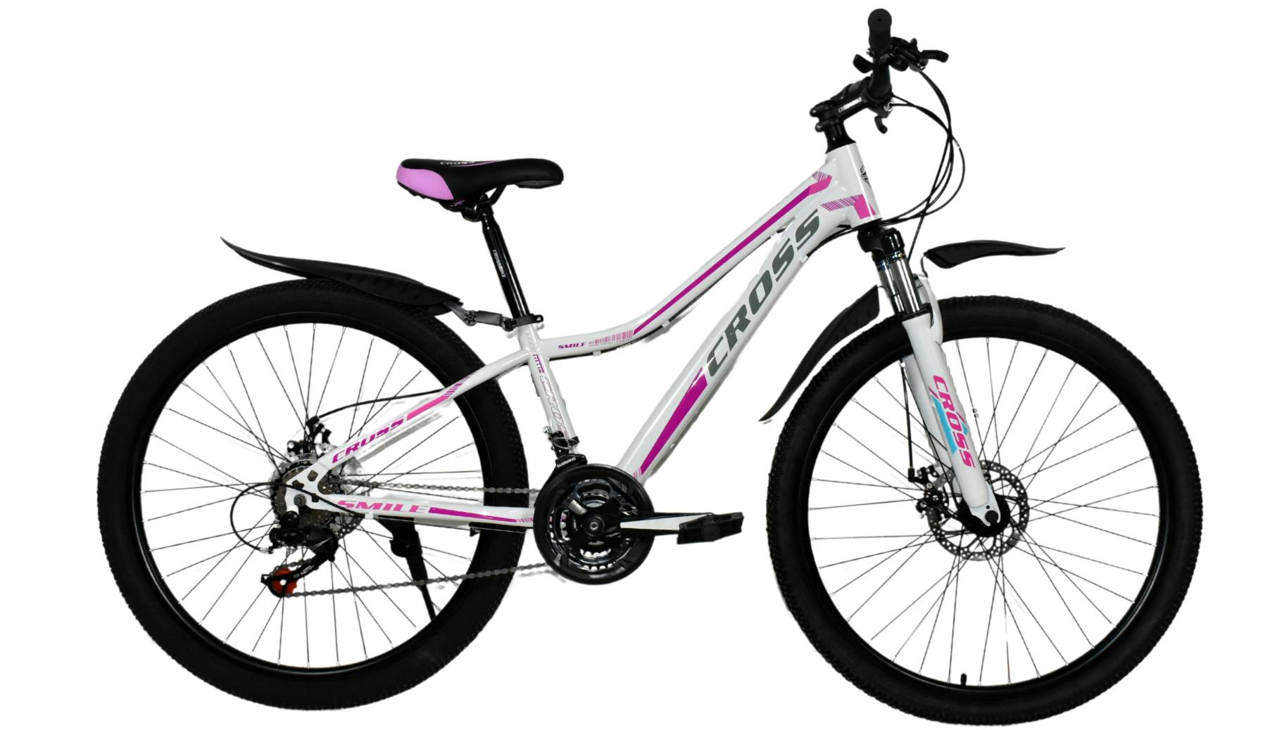 Фотографія Велосипед Cross SMILE 24", розмір XXS рама 12" (2024), Біло-фіолетовий