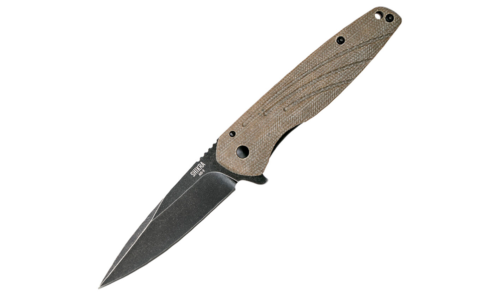 Фотография Складной нож Ontario Shikra коричневый