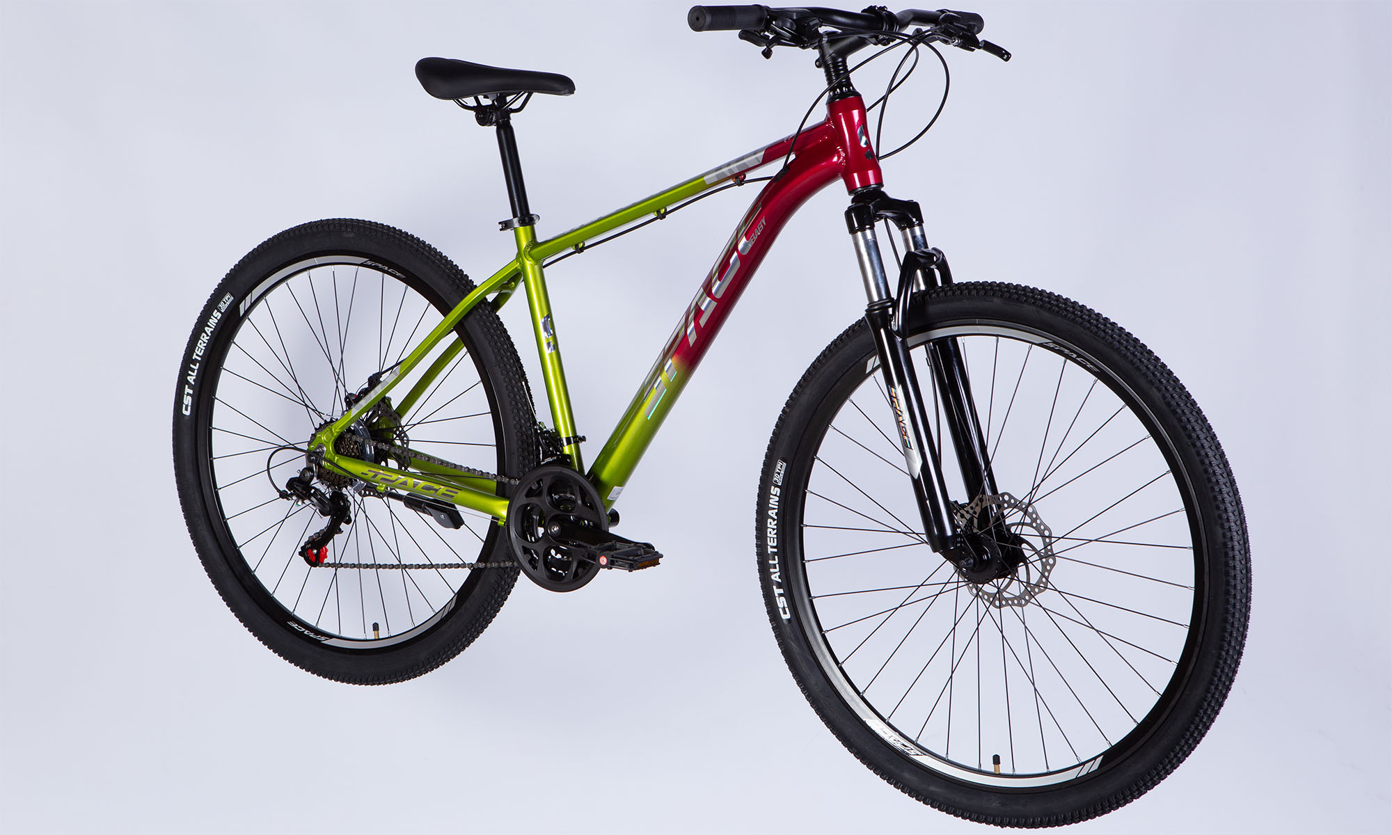 Велосипед SPACE PHAETON DD FR 29", AL, размер L, рама 20", 2025, зелено-розовый 3