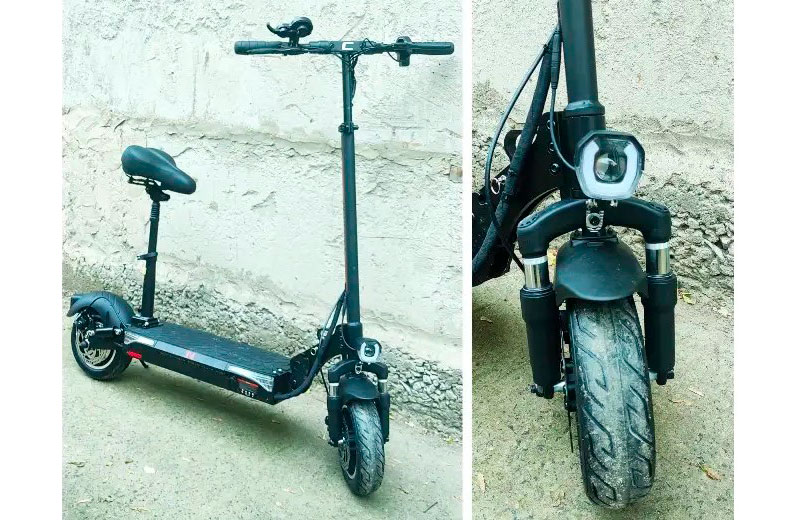 Электросамокат Crosser Т4 AIR 10" с сидением аморт вилка 1000W, 48V, 12,5A)  2