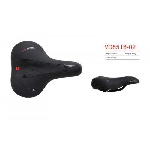 Седло Vader Comfort/City, 260x210мм, Черный 2