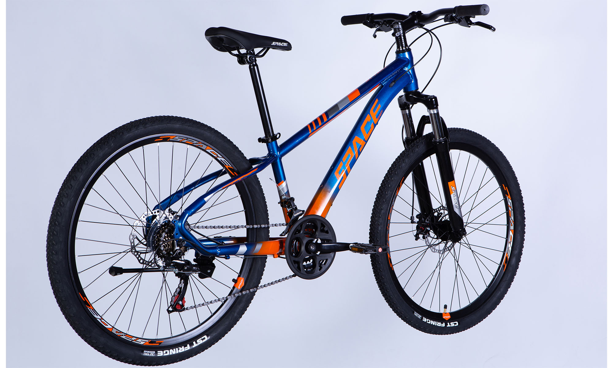 Велосипед SPACE MERCURY DD FR, 26", розмір XS рама-13", рік 2026, синьо-помаранчевий 5 Велосипед SPACE MERCURY DD FR, 26", розмір XS рама-13", рік 2026, синьо-помаранчевий 5