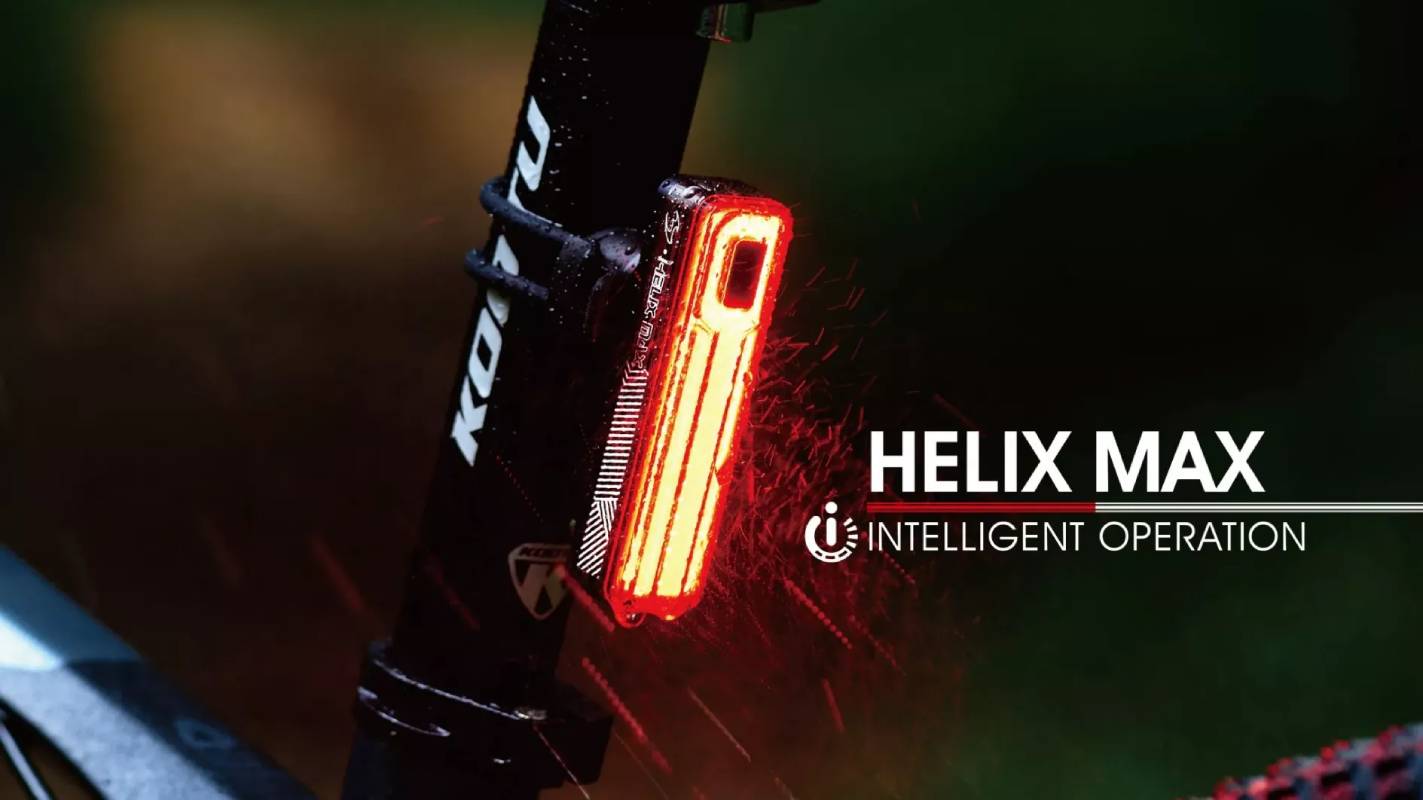 Мигалка задня Moon Helix MAX 250LM вбудований акум, USB TYPE-C кабель, чорна 2