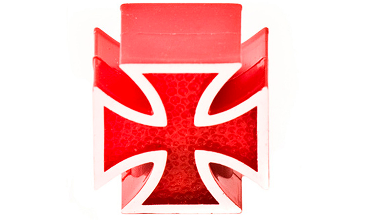 Фотография Колпачок для камеры TW V25, красный крест (в комплекте 4шт), автомобильный стандарт  Red