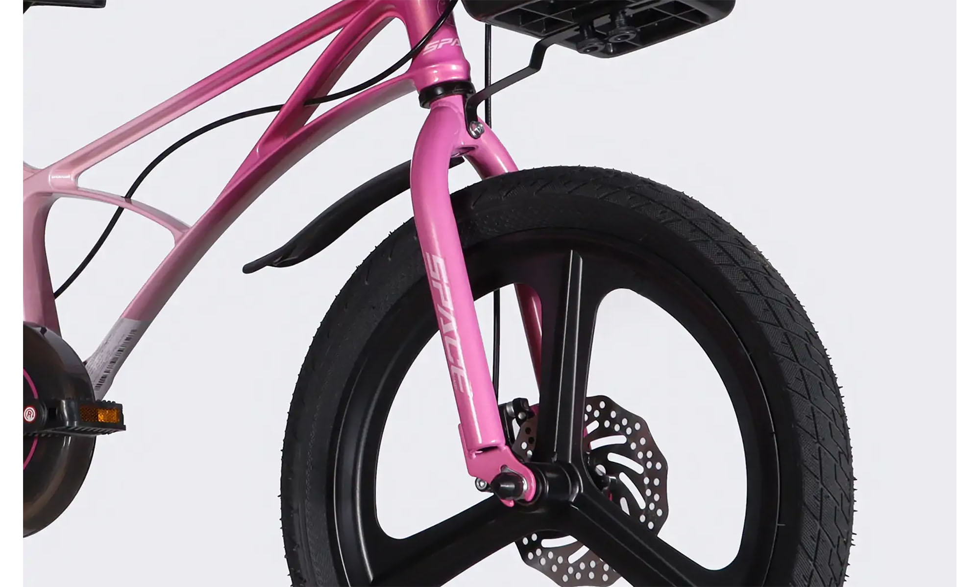 Велосипед SPACE KID ANDROMEDA DD 18", розмір XXS, рама-10", рік 2026, рожево-малиновий 5