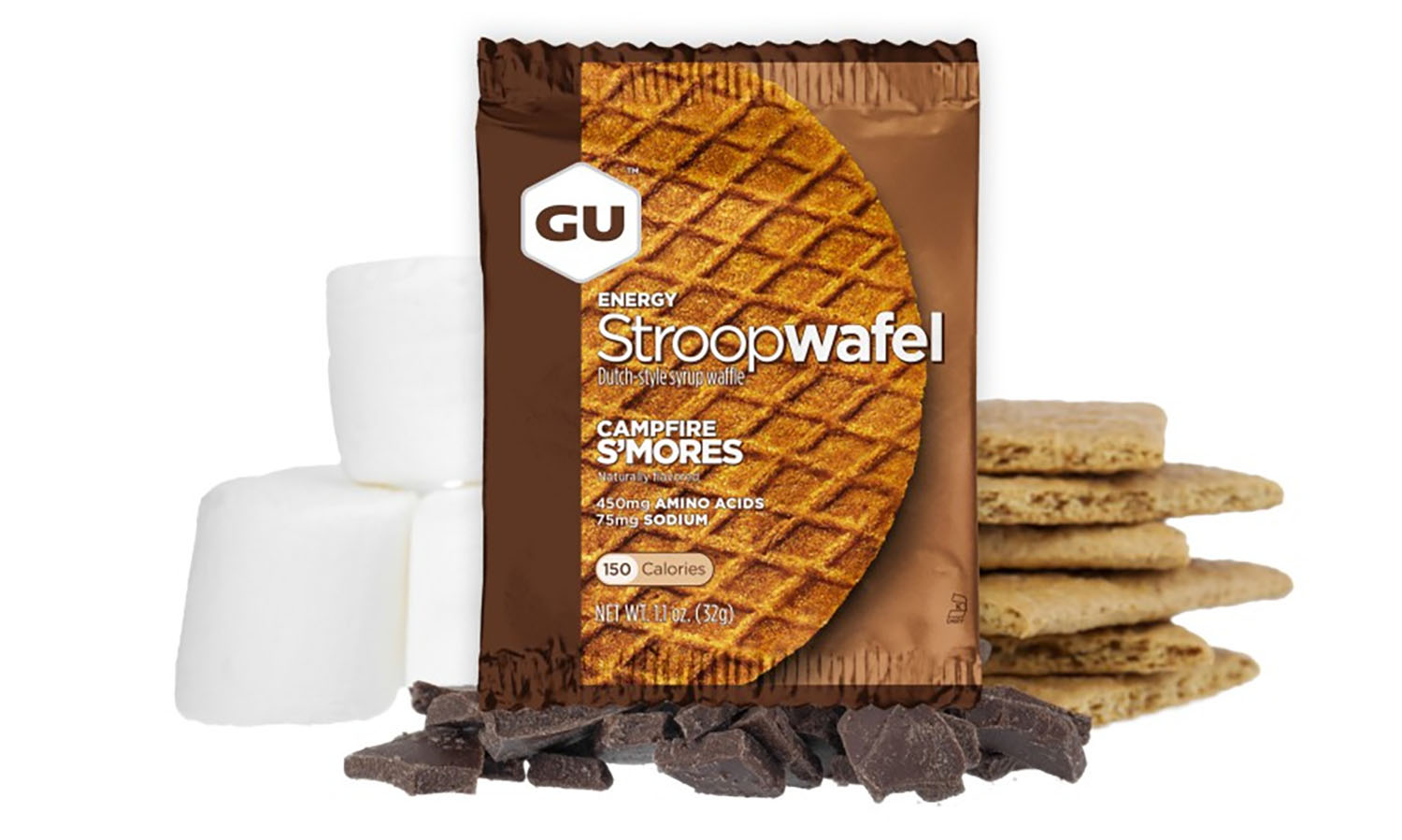 Фотография Энергетическая вафля GU Energy Stroopwafel Campfire SMores, 32 г