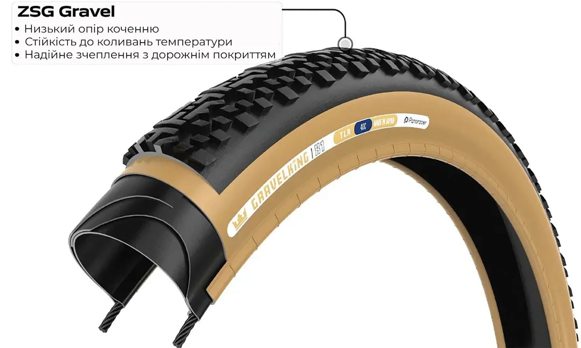 Шини Panaracer GRAVELKING SS (Gen2), 28x1.60 "700x40C (40-622), LIMITED Edition, Green-Black 2