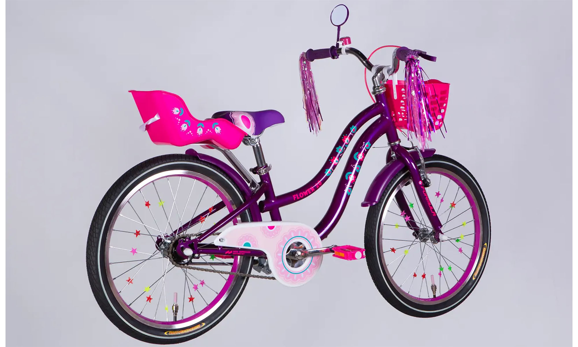 Велосипед Formula Kid FLOWER PREMIUM BH 20", размер XXS, рама-10", год 2026, фиолетовый 2 Велосипед Formula Kid FLOWER PREMIUM BH 20", размер XXS, рама-10", год 2026, фиолетовый 2