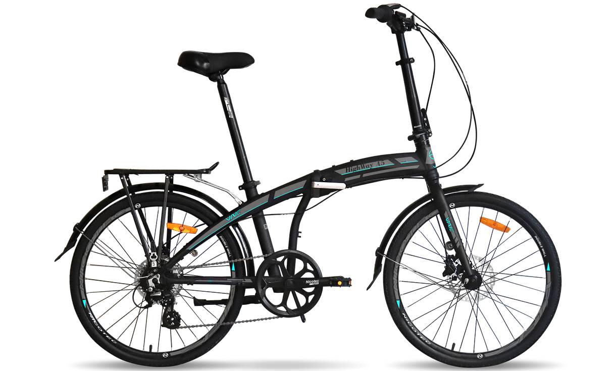 Фотография Велосипед VNC HighWay A5 24" размер М 2023 Черно-синий